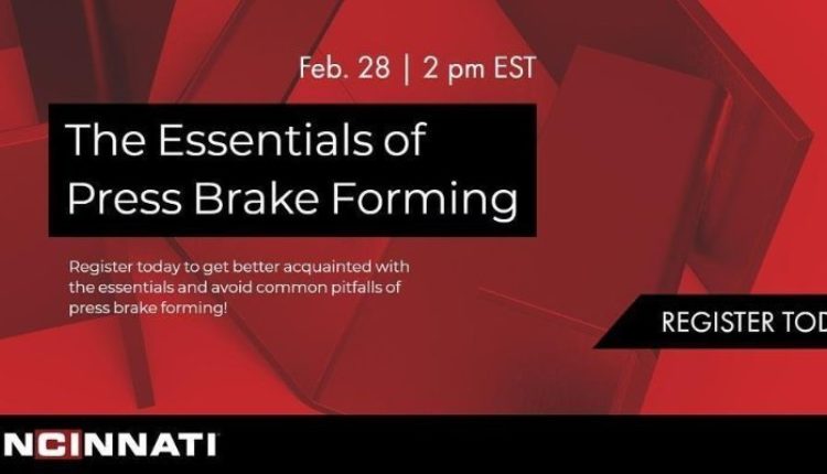 Cincinnati Inc. Webinar Event: The Essentials of Press Brake Forming Logo