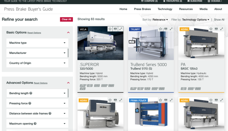 Press Brake Buyer’s Guide website updated with more buying information and resources Logo